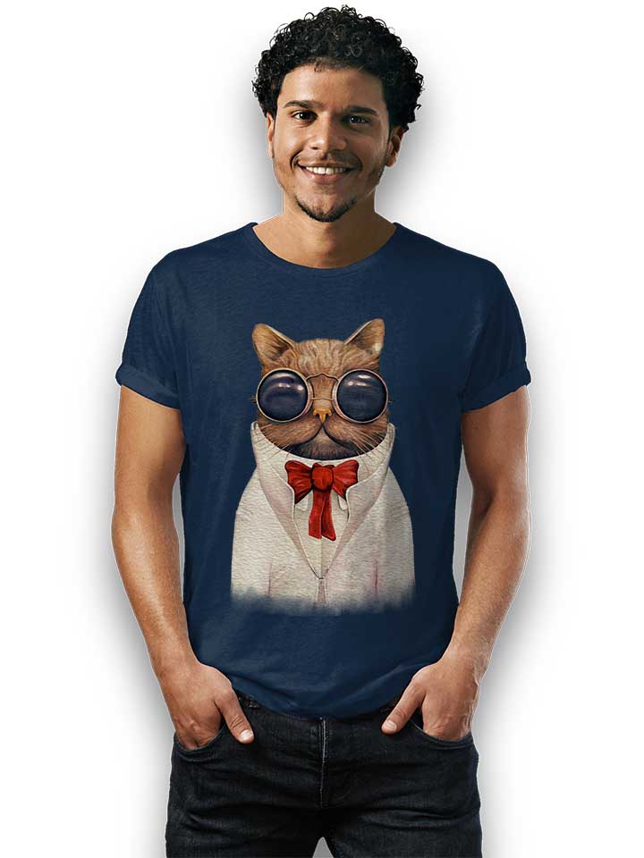 astro-cat-t-shirt dunkelblau 2