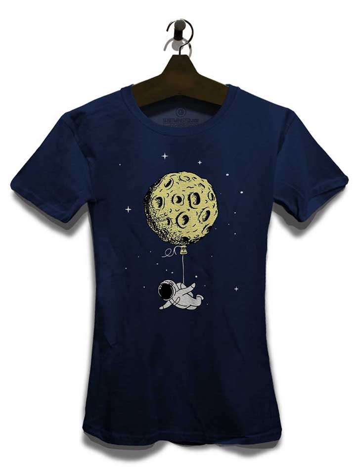 astronaut-baloon-damen-t-shirt dunkelblau 3