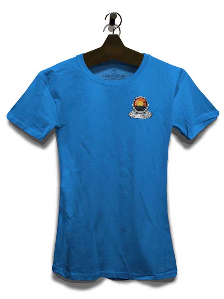astronaut-beach-chest-print-damen-t-shirt royal 3