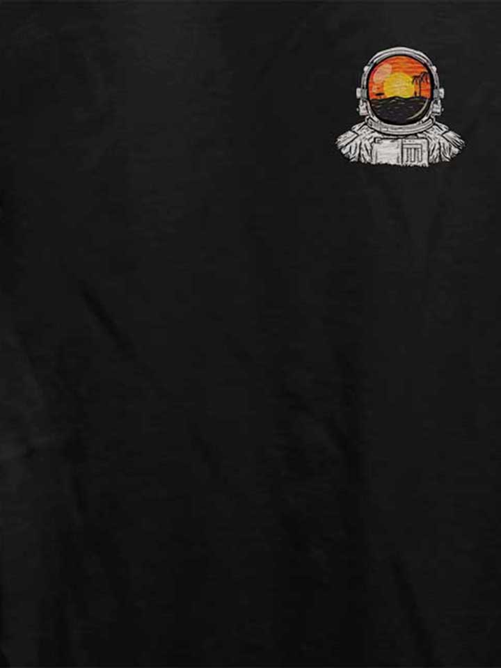 astronaut-beach-chest-print-damen-t-shirt schwarz 4