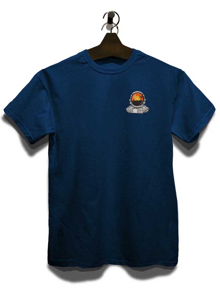 astronaut-beach-chest-print-t-shirt dunkelblau 3