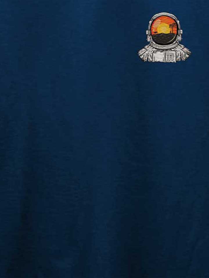 astronaut-beach-chest-print-t-shirt dunkelblau 4