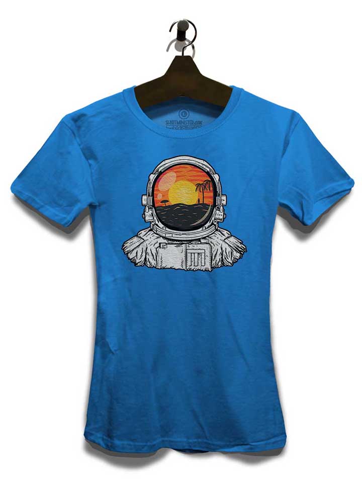 astronaut-beach-damen-t-shirt royal 3