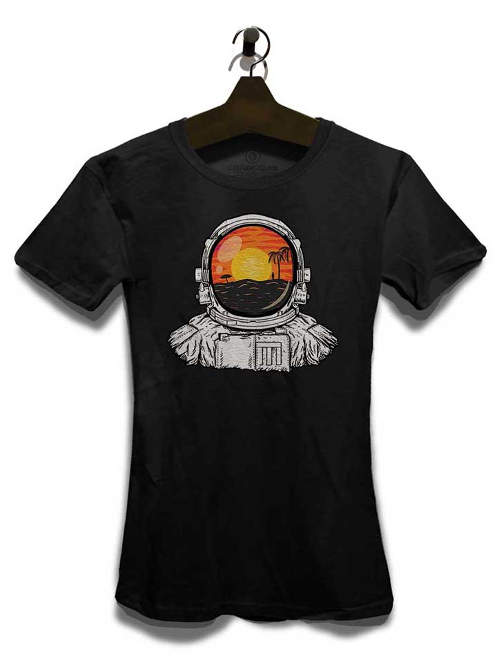 astronaut-beach-damen-t-shirt schwarz 3