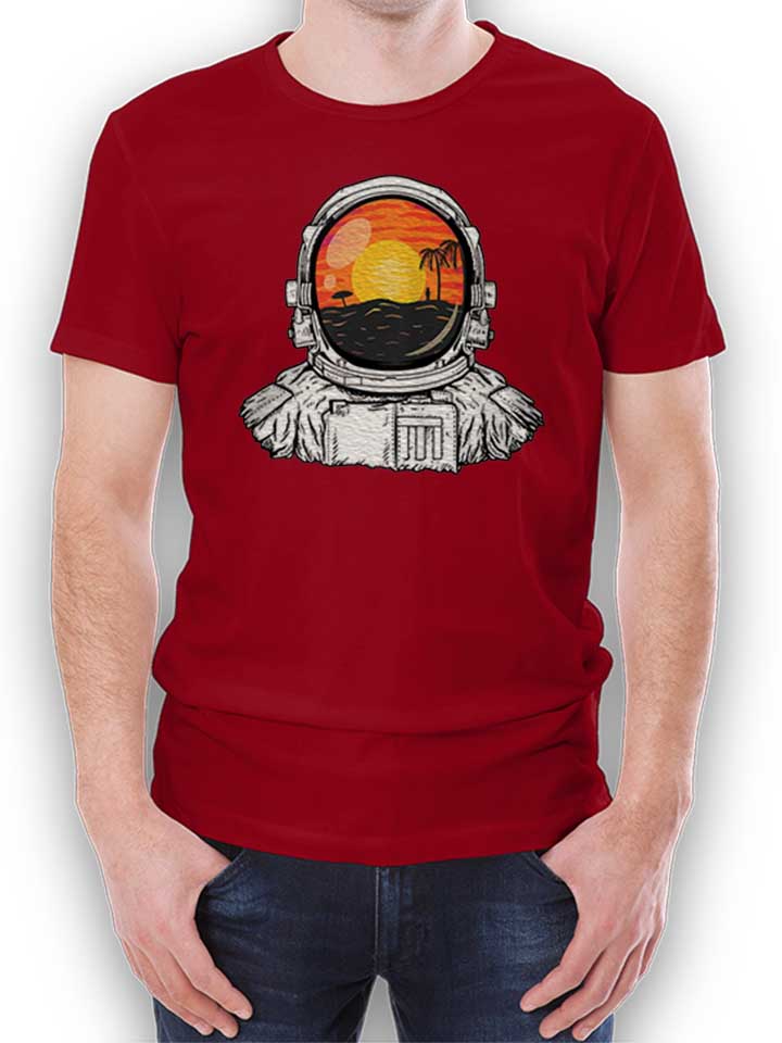 Astronaut Beach T-Shirt bordeaux L