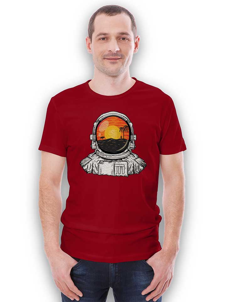 astronaut-beach-t-shirt bordeaux 2
