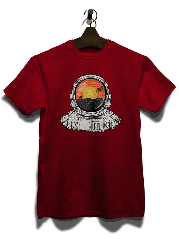 astronaut-beach-t-shirt bordeaux 3
