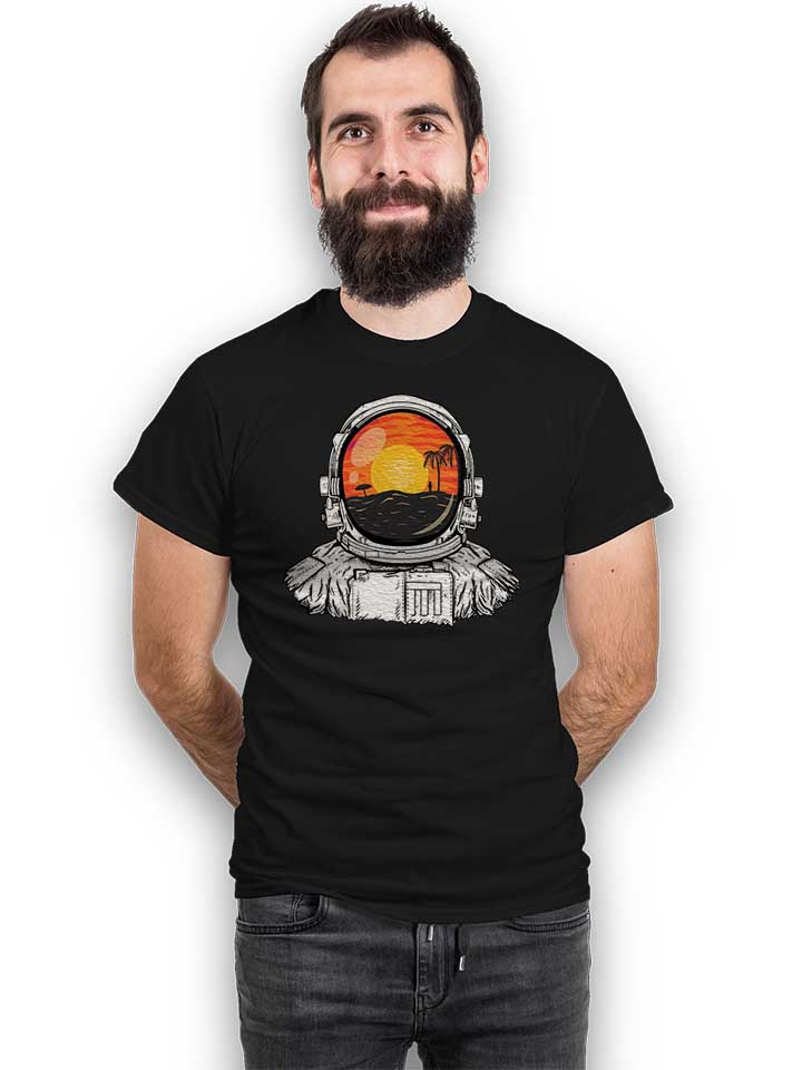 astronaut-beach-t-shirt schwarz 2