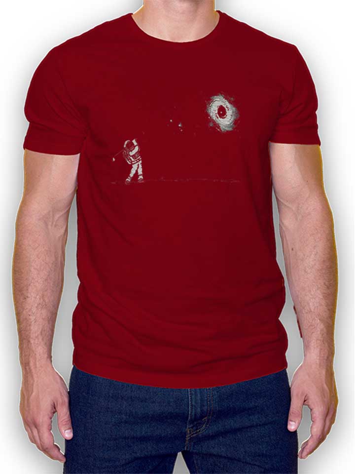 Astronaut Black Hole In One T-Shirt maroon L