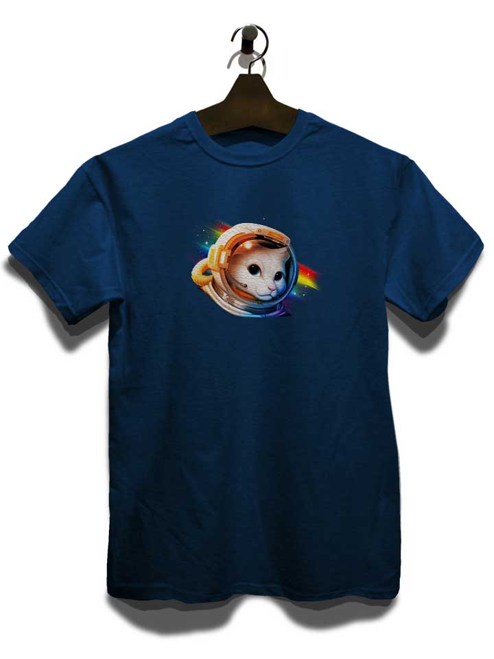 astronaut-cat-03-t-shirt dunkelblau 3