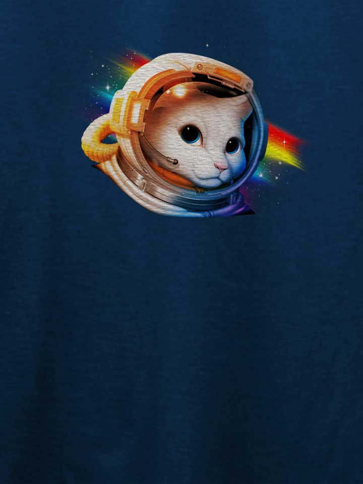 astronaut-cat-03-t-shirt dunkelblau 4