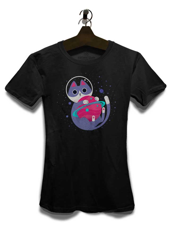 astronaut-cat-04-damen-t-shirt schwarz 3