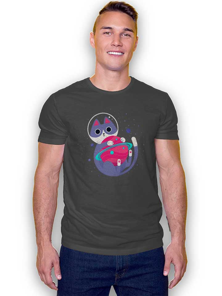 astronaut-cat-04-t-shirt dunkelgrau 2