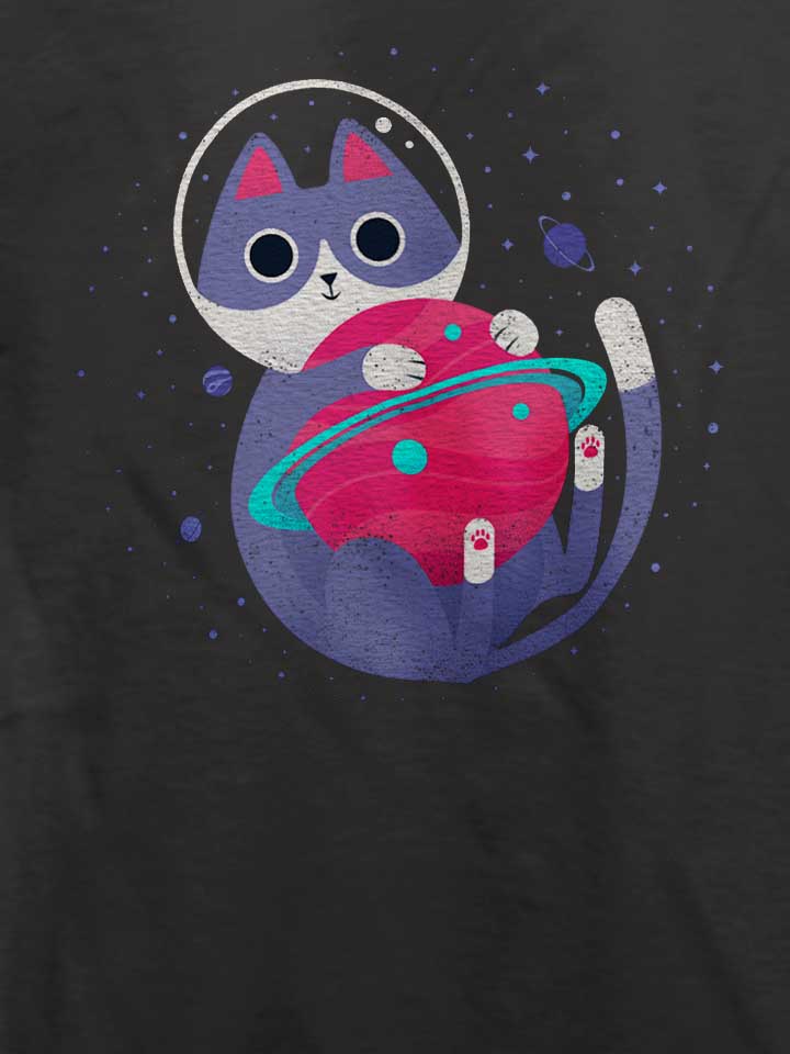 astronaut-cat-04-t-shirt dunkelgrau 4