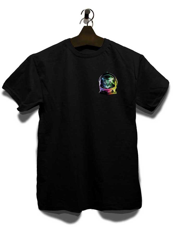 astronaut-cat-chest-print-t-shirt schwarz 3
