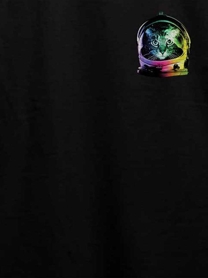 astronaut-cat-chest-print-t-shirt schwarz 4