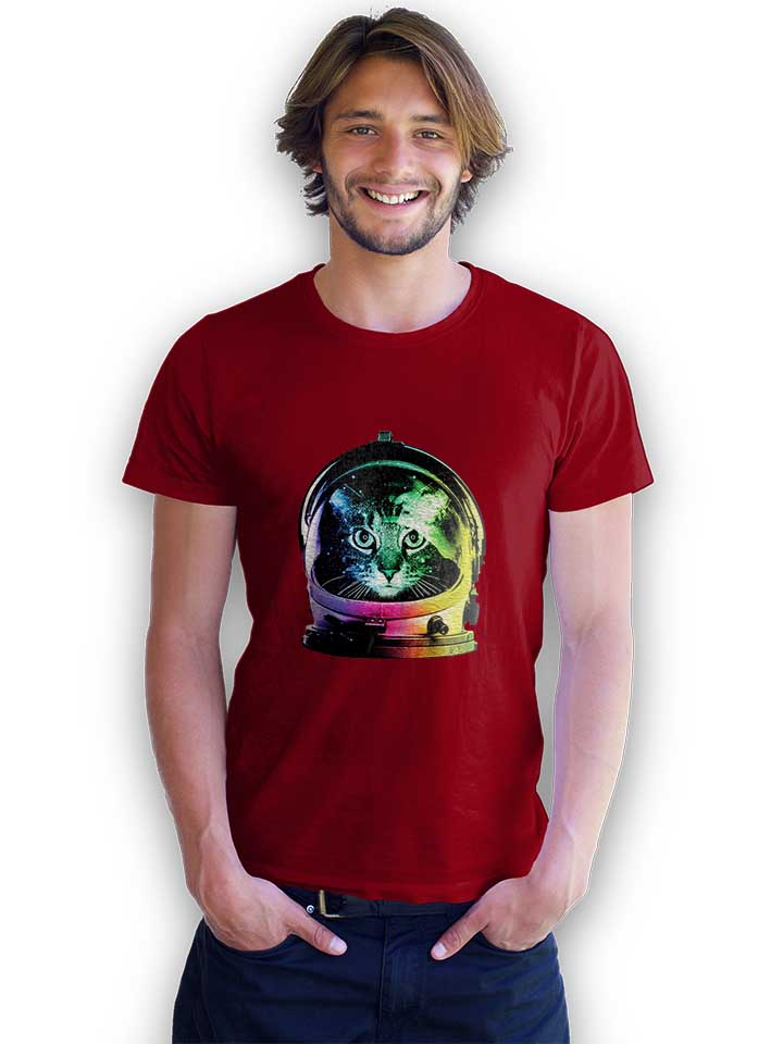 astronaut-cat-t-shirt bordeaux 2