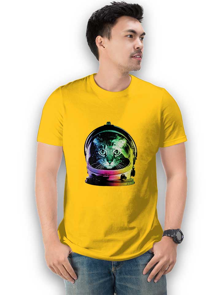 astronaut-cat-t-shirt gelb 2