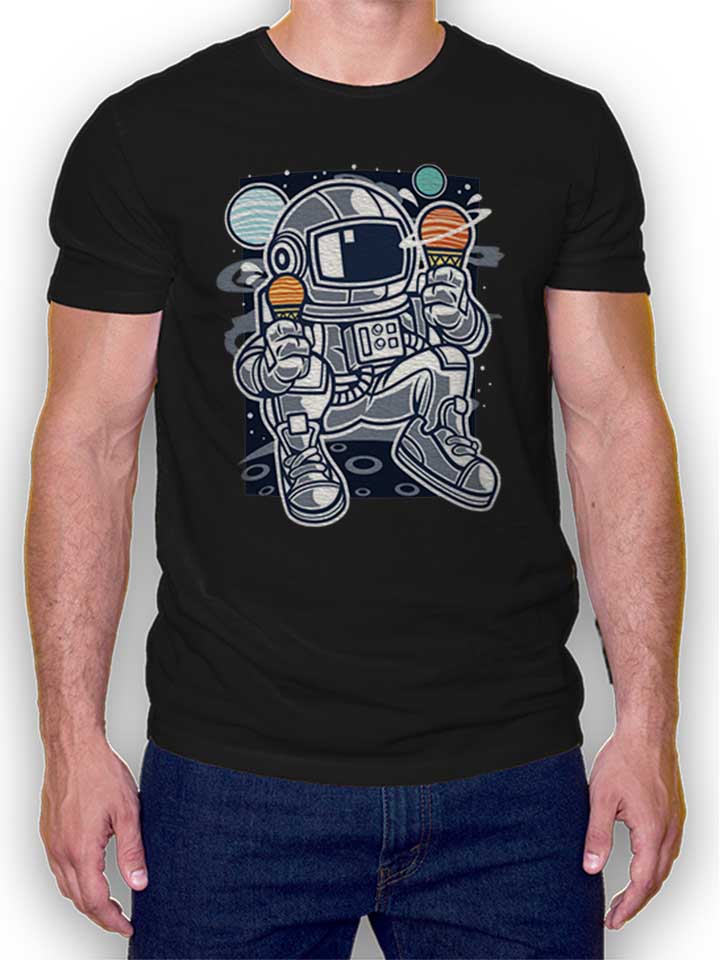 Astronaut Eating Ice Cream T-Shirt schwarz L