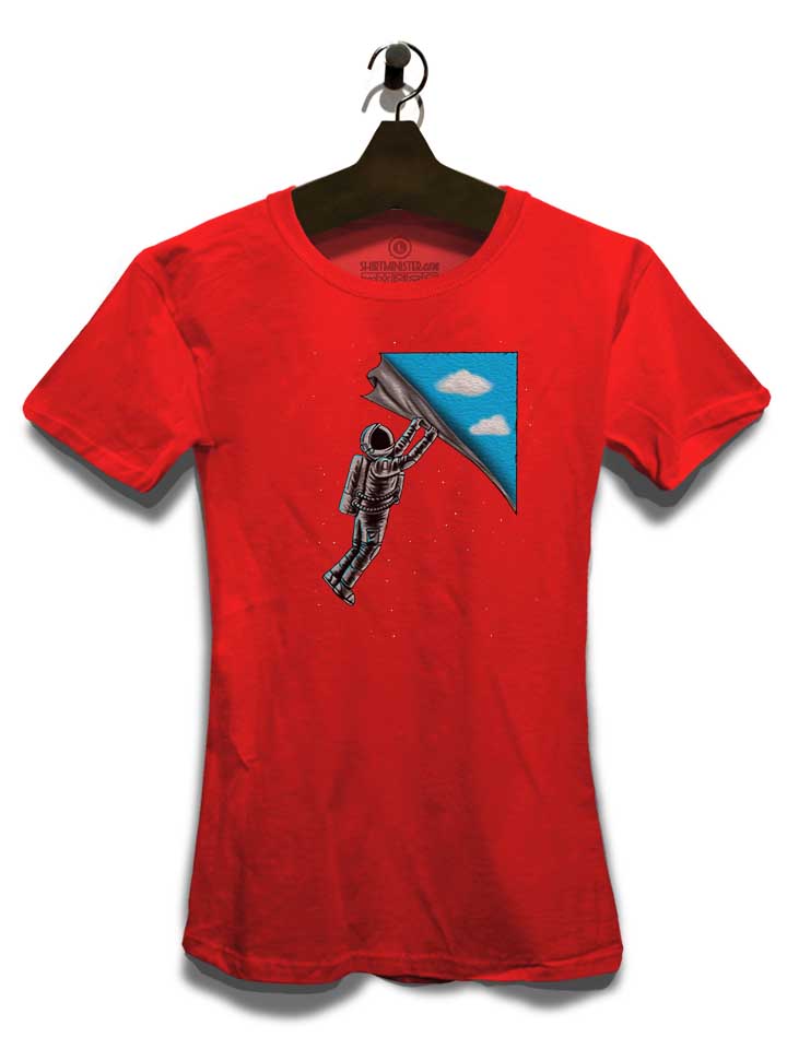 astronaut-open-the-sky-damen-t-shirt rot 3