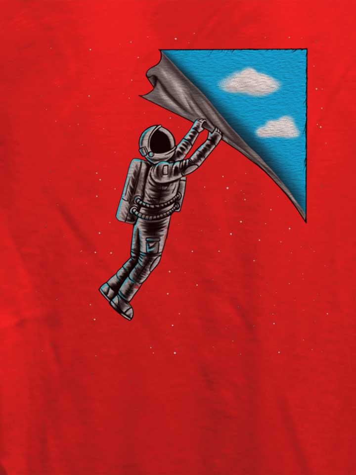 astronaut-open-the-sky-damen-t-shirt rot 4