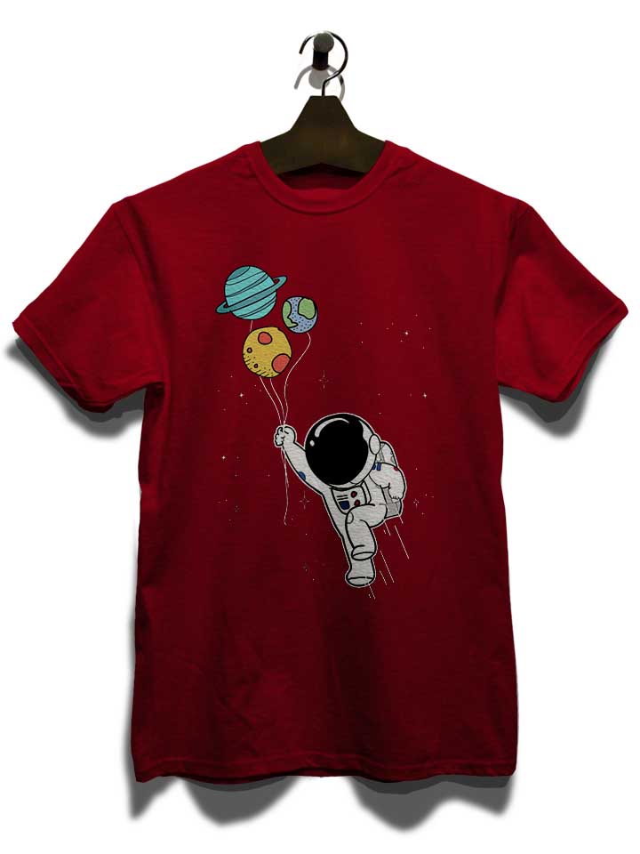 astronaut-planet-ballons-t-shirt bordeaux 3