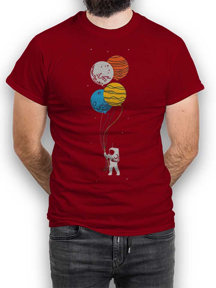 astronaut-planet-baloons-t-shirt bordeaux 1