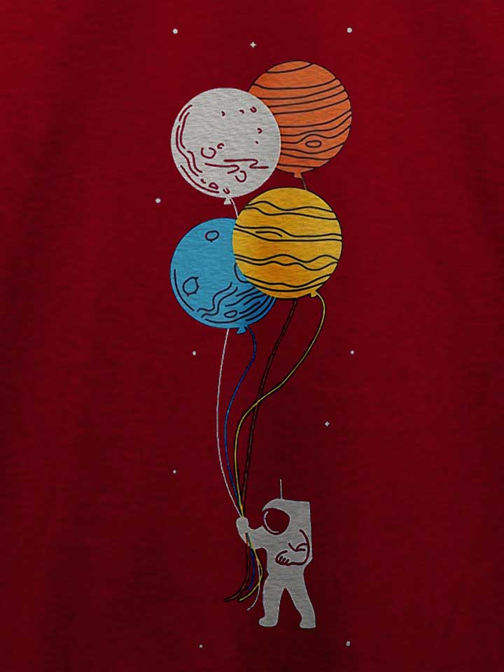 astronaut-planet-baloons-t-shirt bordeaux 4