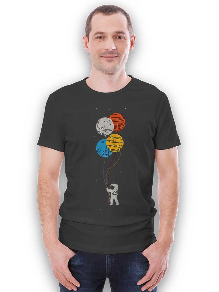 astronaut-planet-baloons-t-shirt dunkelgrau 2
