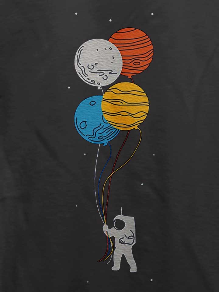 astronaut-planet-baloons-t-shirt dunkelgrau 4