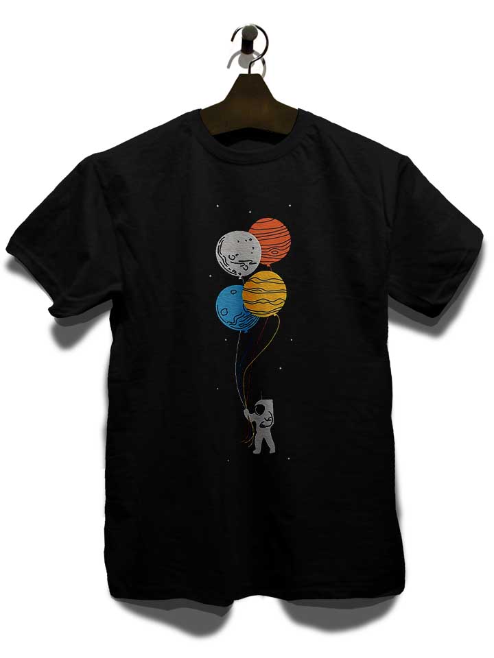 astronaut-planet-baloons-t-shirt schwarz 3