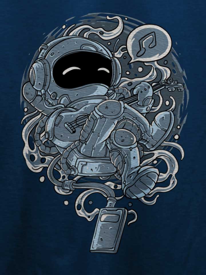 astronaut-playing-guitar-t-shirt dunkelblau 4