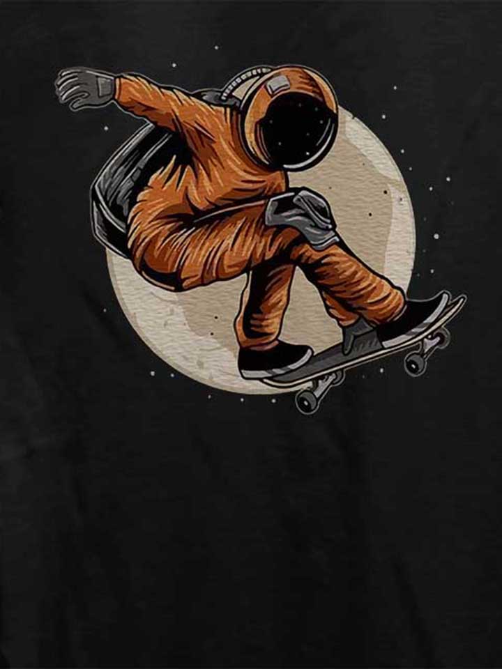 astronaut-skater-moon-damen-t-shirt schwarz 4