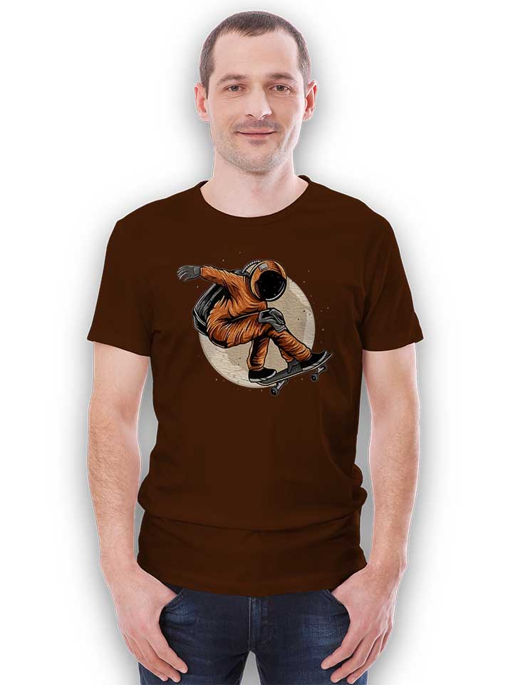 astronaut-skater-moon-t-shirt braun 2