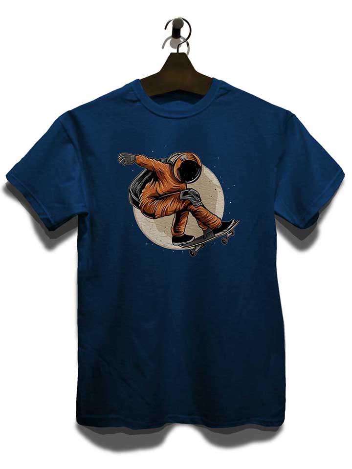 astronaut-skater-moon-t-shirt dunkelblau 3