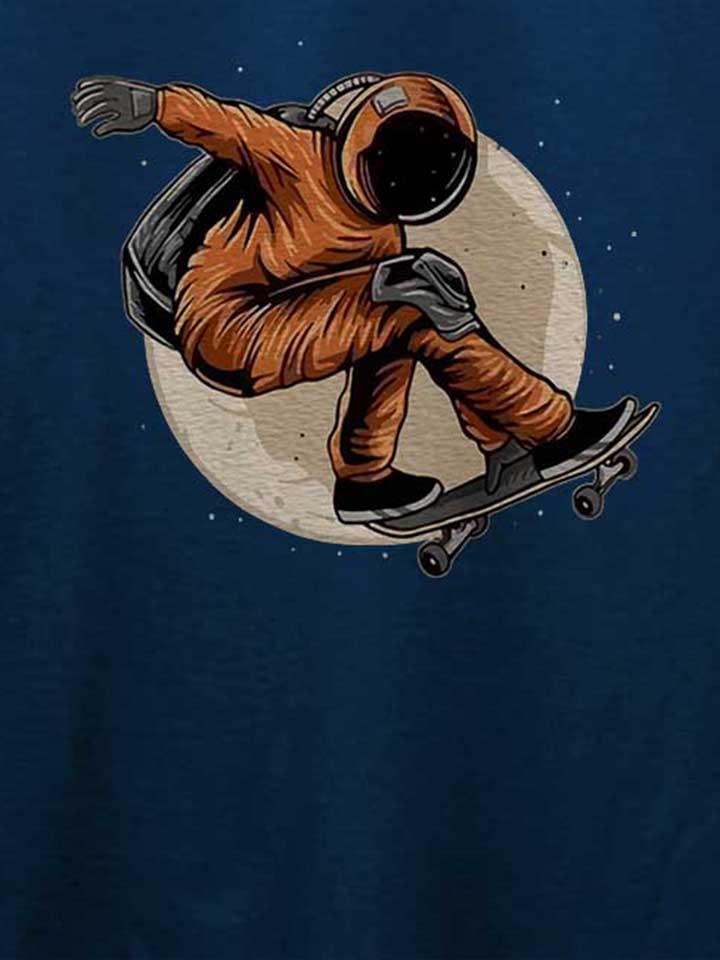 astronaut-skater-moon-t-shirt dunkelblau 4