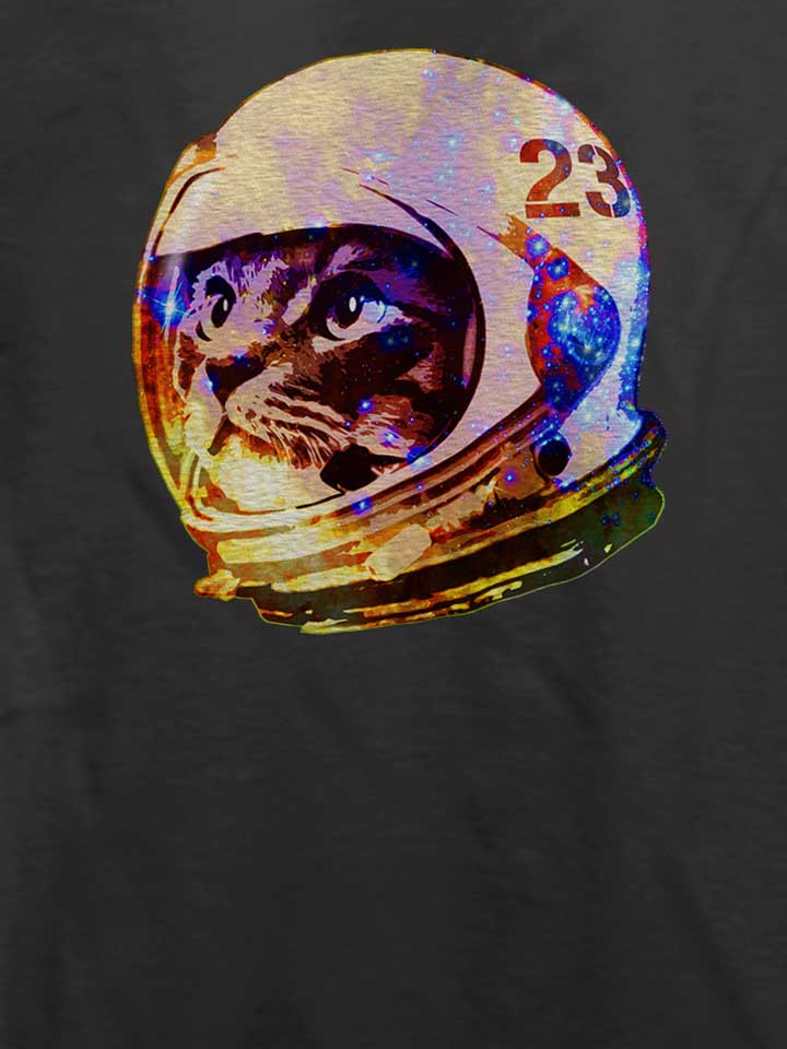 astronaut-space-cat-02-t-shirt dunkelgrau 4