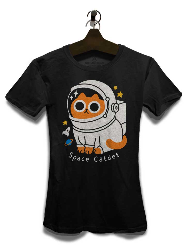 astronaut-space-cat-damen-t-shirt schwarz 3