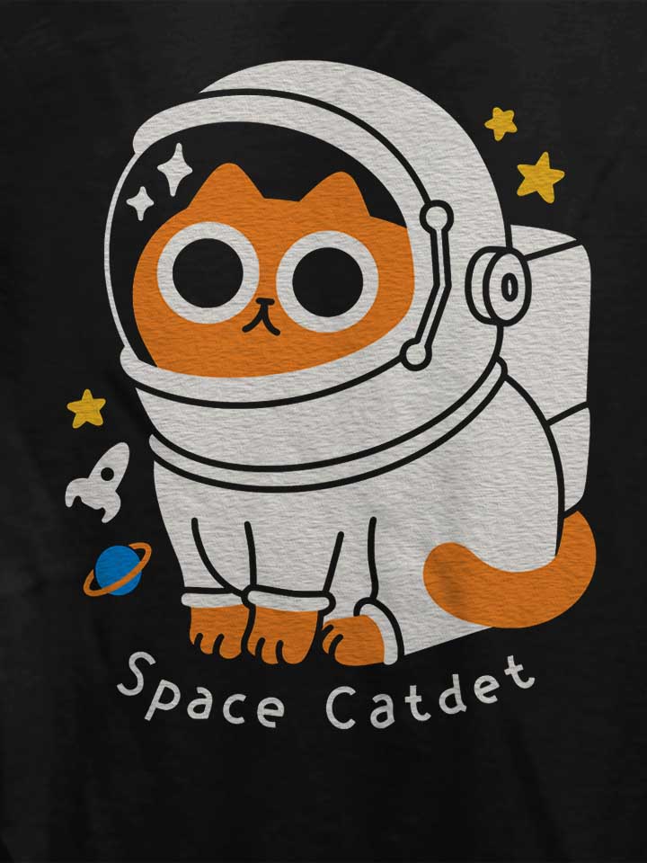 astronaut-space-cat-damen-t-shirt schwarz 4