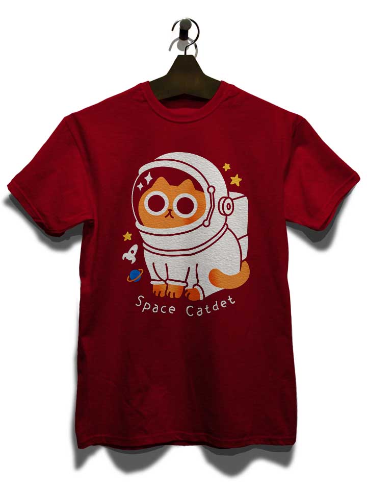 astronaut-space-cat-t-shirt bordeaux 3