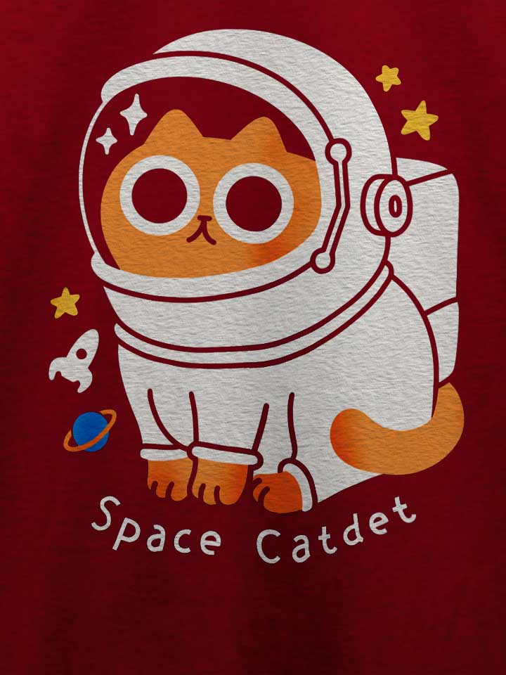 astronaut-space-cat-t-shirt bordeaux 4