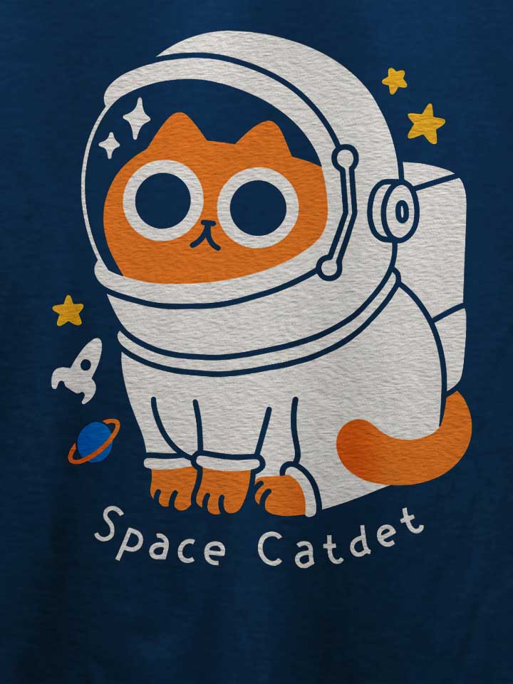 astronaut-space-cat-t-shirt dunkelblau 4