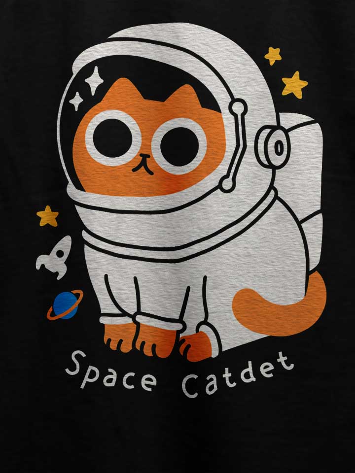 astronaut-space-cat-t-shirt schwarz 4