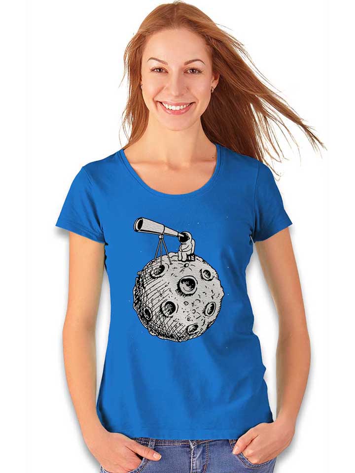 astronaut-teleskop-damen-t-shirt royal 2