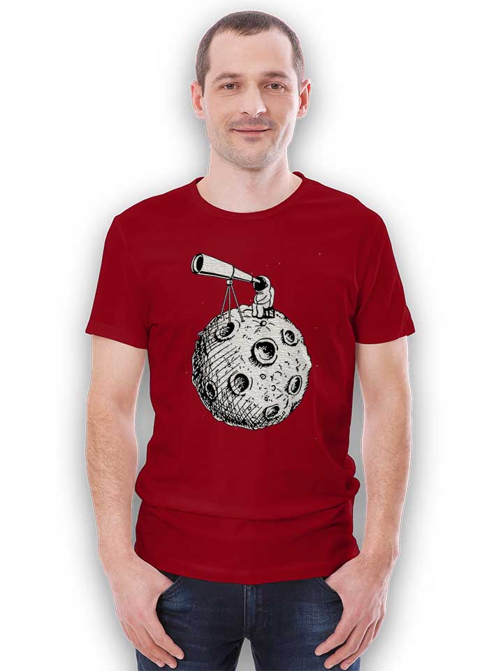 astronaut-teleskop-t-shirt bordeaux 2