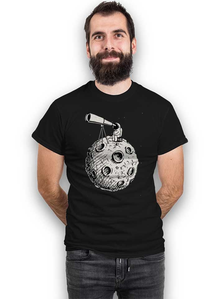 astronaut-teleskop-t-shirt schwarz 2