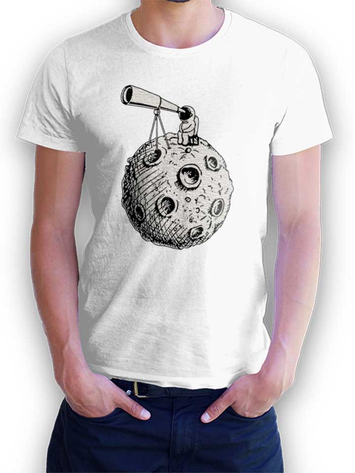 astronaut-teleskop-t-shirt weiss 1