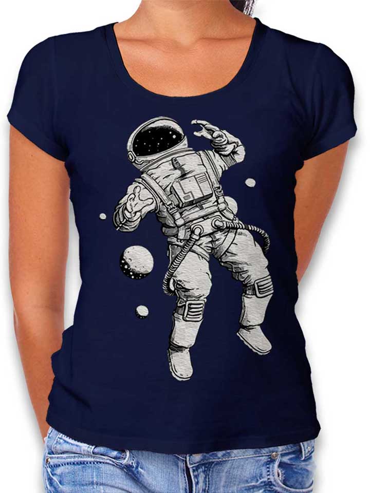 Astronaut Damen T-Shirt dunkelblau L