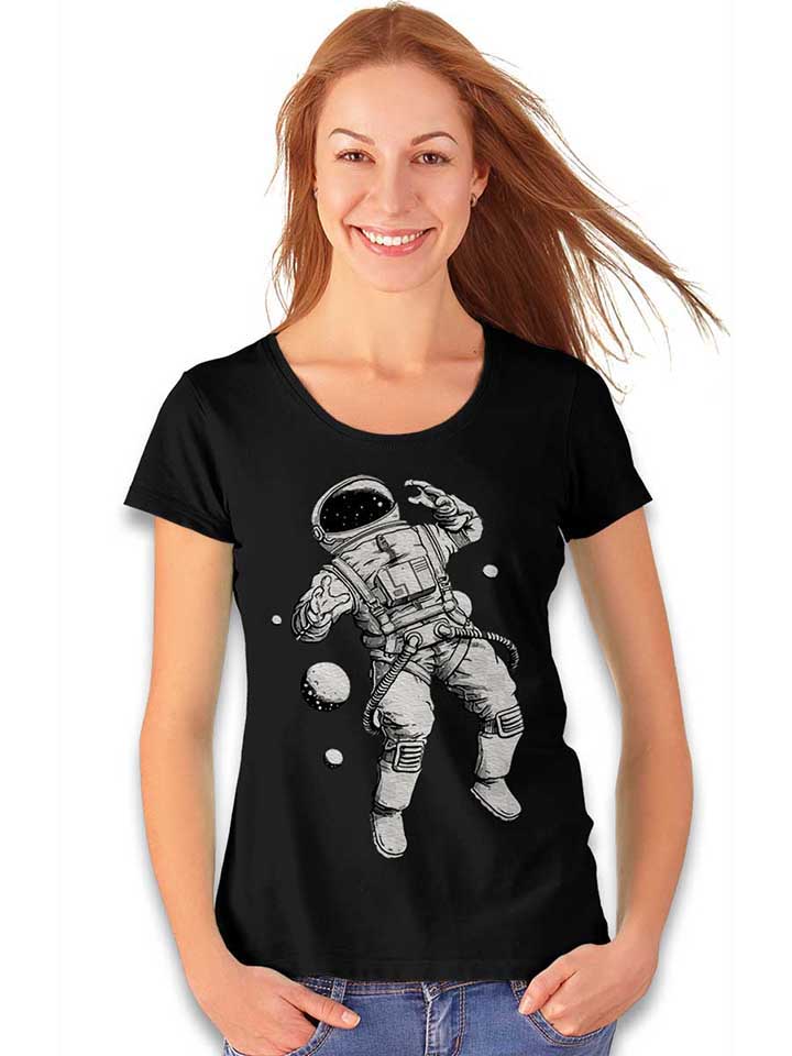 astronaut-damen-t-shirt schwarz 2