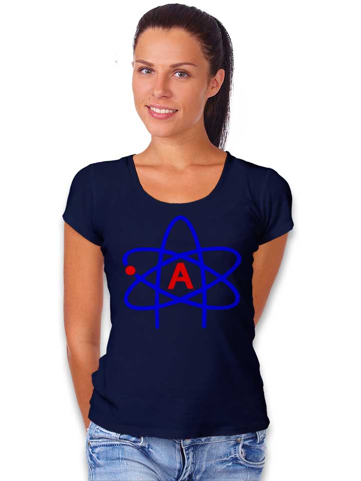 atheist-symbol-damen-t-shirt dunkelblau 2